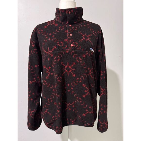 Patagonia Vintage Synchilla snap T Aztec fleece pullover sweater S/M